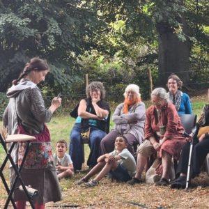 Photo du spectacle de conte écologique théâtralisée de claudine Vigreux